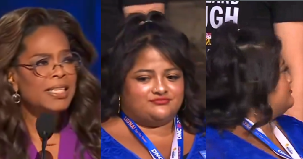 SHOCKING FOOTAGE: Leftist Delegate’s Jaw-Dropping Reaction During Oprah’s ‘Childless Cat Lady’ DNC Speech—You HAVE to See This!